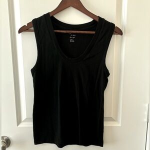 a new day | Scoop Neck Tank- Black